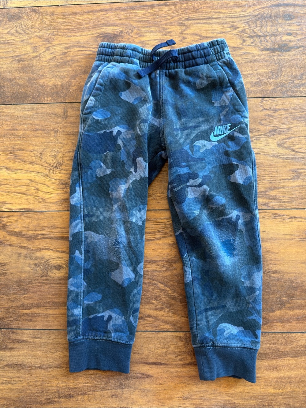 Nike Boys Black & Blue Camouflage Jogger Sweatpants